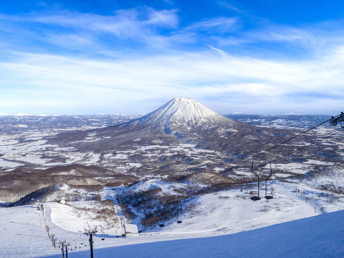 北海道新雪谷安努普利國際滑雪場山頂眺望羊蹄山