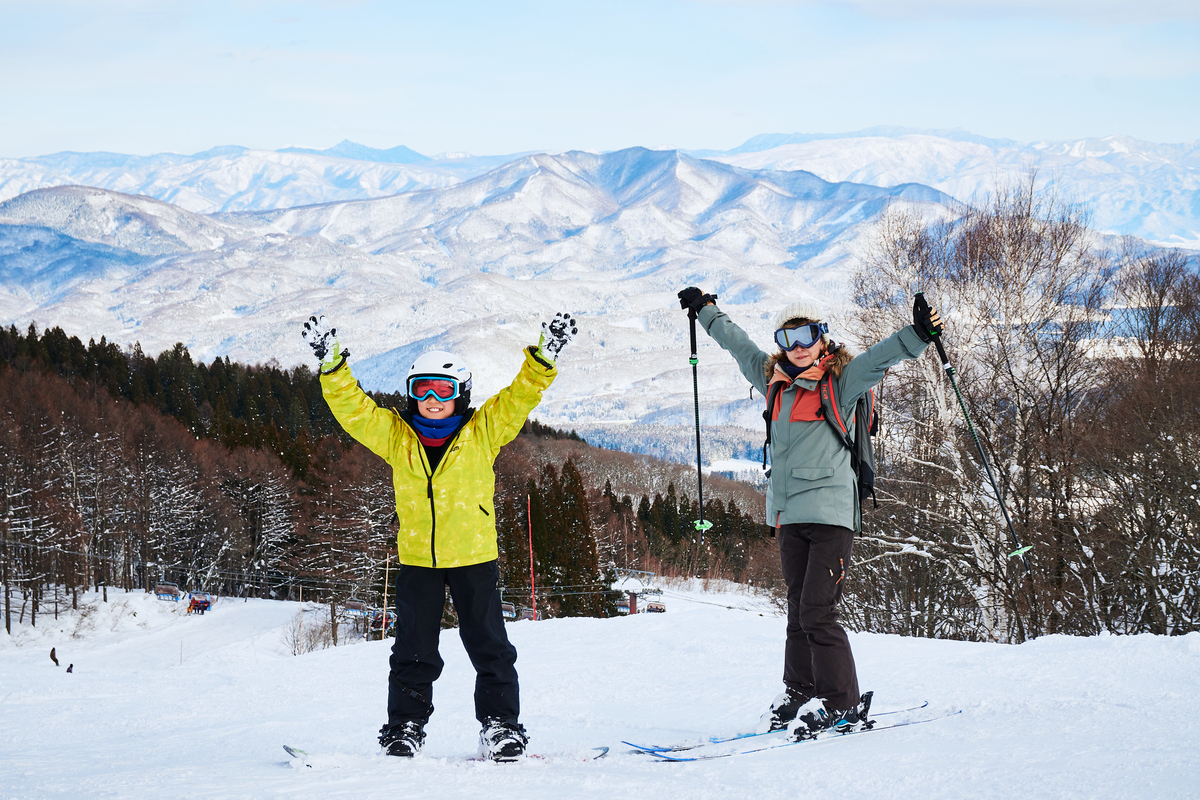 在滑雪場滑雪